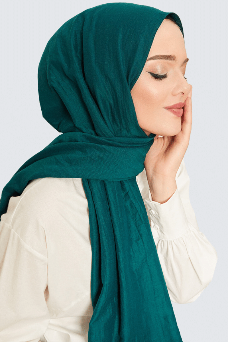 Natural Cotton Shawl Green