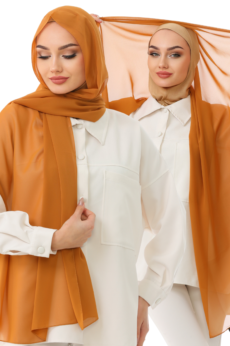 Mustard Practical Chiffon Hijab