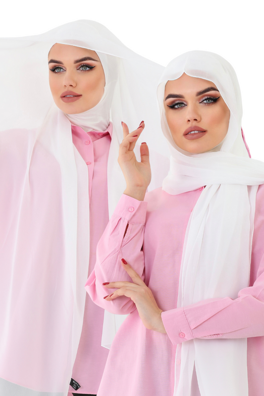 Off White Color Practical Chiffon Hijab