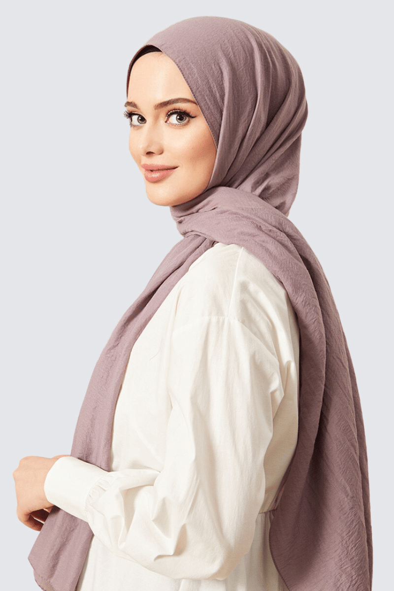 Natural Cotton Shawl Lilac