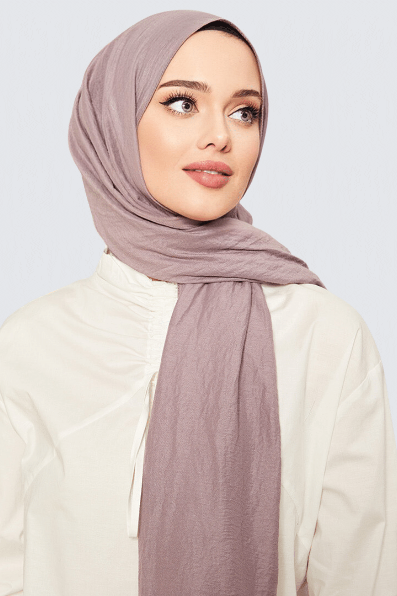 Natural Cotton Shawl Lilac