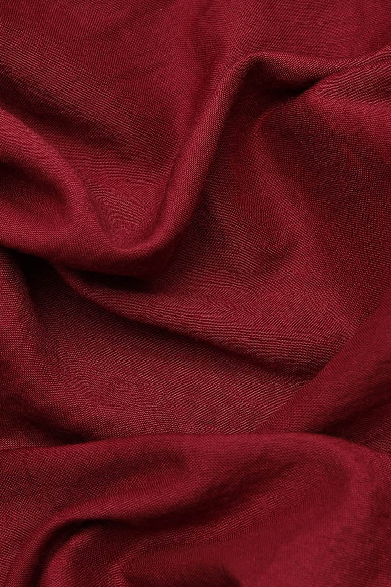 Natural Cotton Shawl Burgundy